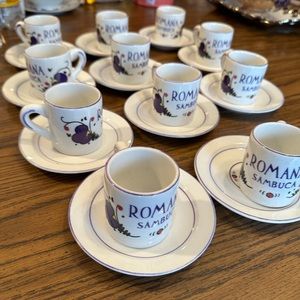 Espresso Cups 11 cups and saucers